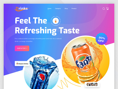 Drinks Ecommerce Web Design beverages cocktails coke cool drinks cpdesign creativepeoples drinks e commerce design ecommerce design fanta landing page online store pepsi shopify store soft drinks trending web web design webshop wocommerce