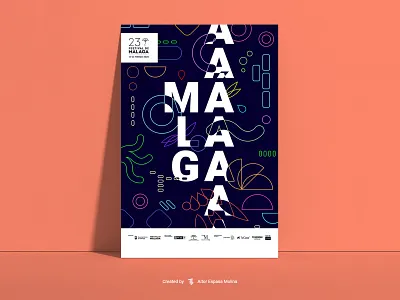 FESITVAL DE MÁLAGA POSTER for the 23th edition contest branding design grid live redesign site stream ui ux web