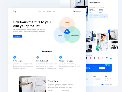 💙 Portfolio Redesign - Services Page agency branding clean conversion landingpage personal portfolio services ui user interface ux web design webdesign website whitespace