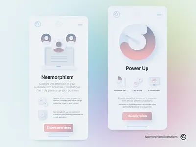 Neumorphism illustrations analytics applicatiomn chat design icon icons illustration illustrations neumorphism power soft ui ux vector website