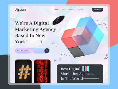 Digital Marketing Agency agency agency website clean design digital agency header exploration homepage landingpage logo marketing responsive ui ui ux website