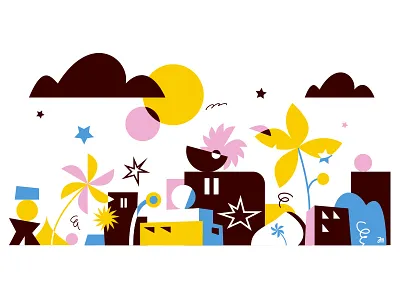 Abstract cityscape abstract branding building buildings character character design city cityscape design flowers graphic design home houses illustration logo man map town ui vector
