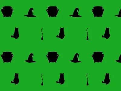 Witchy art background broomstick caldron cat design digital digitalart drawing pattern seamless surface art wallpaper witch