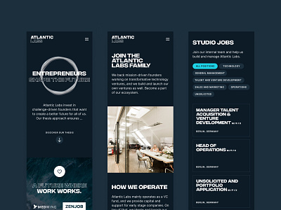 Atlantic Labs Mobile 3d brand branding mobile responsive ui web webdesign website