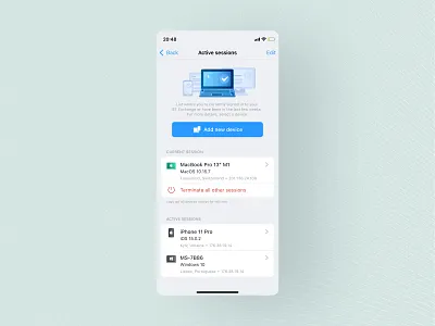 Crypto exchange application applicaiton crypto crypto exchange device device list interface interface design ios ios app ios design list mobile mobile app