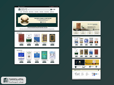 TUHFATUL-ATFAL | ISLAMIC-BOOK STORE | E-COMMERCE agency agency landing page branding design ecommerce green islamic landingpage logo minimal muslim ui