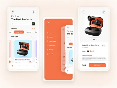 Gadget Store App Design app design app development application design application development audio ecommerce gadget gadget app gadget store app gadget store app design gadget store application headphone mobile design shopping speaker store app ui ui design uiux ux