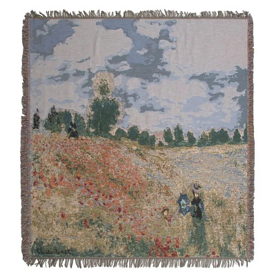 MONET'S COQUELICOTS BELGIAN TAPESTRY THROW home home decor tapestry tapestry cushion tapestry throw wall art