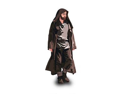 Obi-Wan Kenobi art character design digital digital art digital design digital illustration disney illustration obi wan kenobi star wars