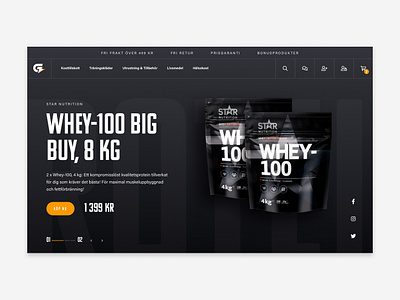 Star Nutrition Protein E-commerce UI e commerce ecommerce fitness ui web