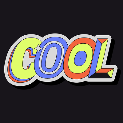 COOL animation branding design icon illustration logo motion shadow typography