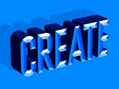 CREATE animation create icon illustration kinetic type kinetic typography logo motion shadow typography