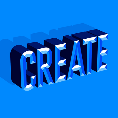 CREATE animation create icon illustration kinetic type kinetic typography logo motion shadow typography