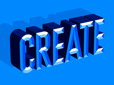 CREATE animation create icon illustration kinetic type kinetic typography logo motion shadow typography