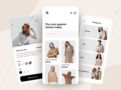 Fashion online shop - Mobile App app app design e comerce e commerce e commerce app e commerce design e commerce shop fashion fashion app mobile app mobile app design mobile design mobile ui