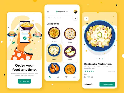 Food ordering mobile app 3d animation app branding design food order app galaxy graphic design halolab illustration logo motion graphics swiggy typography uber eats ui ui8 ux vector zomato
