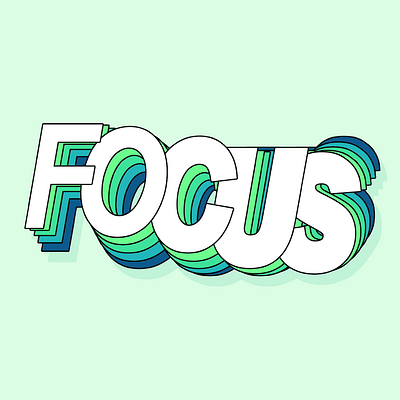 FOCUS animation branding icon illustration kinetic typography logo motion shadow typography