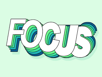 FOCUS animation branding icon illustration kinetic typography logo motion shadow typography