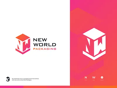 New World - Logo Design brand brand identity brand identity design brand identity designer branding branding agency branding design corporation gradient logo illustration letter logo letter mark logo logodesign nw logo package packaging sales transportation