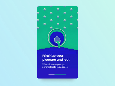 Onboarding for a Beauty Salon App 3d application c4d mobile ui ux