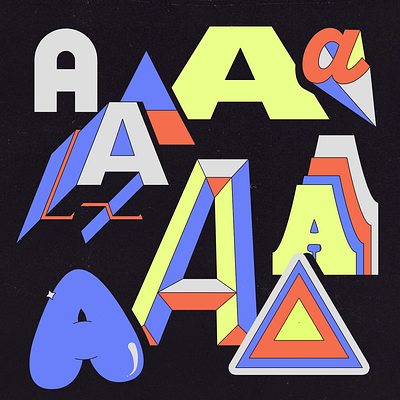 a A a A a A animation branding design icon illustration kinetic typography logo motion shadow typography ui