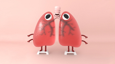 Lungs 3d 3d art 3d illustration c4d cgi character character design illustration maxon mograph vector