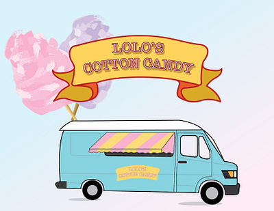 Cotton Candy cotton candy design food truck illustration illustrator weekly warm up