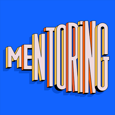 MENTORING animation branding design icon illustration kinetic typography logo motion shadow typography ui