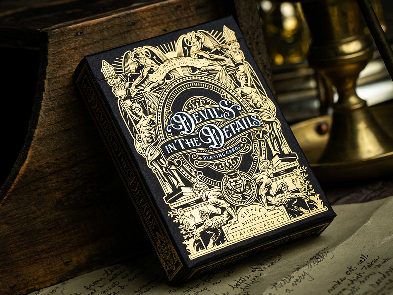 Devil's in the Details / TuckBox cards design devil illustration luxury packaging playing cards premium