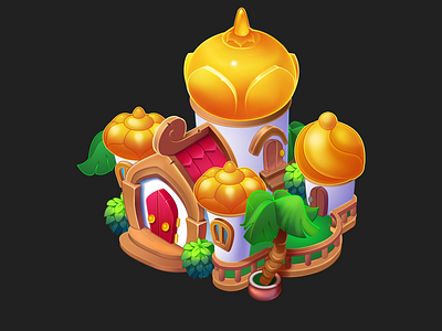 ALLADIN house 2d 2d art casual game illustration wacom wacom intuos