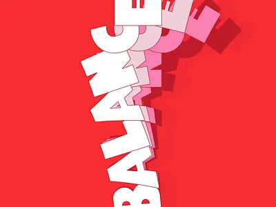 BALANCE animation branding design icon illustration kinetic typography logo motion shadow typography ui