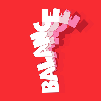 BALANCE animation branding design icon illustration kinetic typography logo motion shadow typography ui
