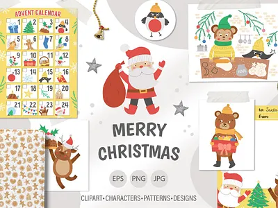 Merry Christmas background banners christmas clothes decoration design fabrics graphic graphics illustration merry merry christmas night patches pattern patterns seamless pattern stationery vector winter