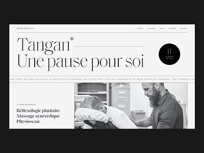 Tangan - Hero Exploration design header hero massage ui vintage