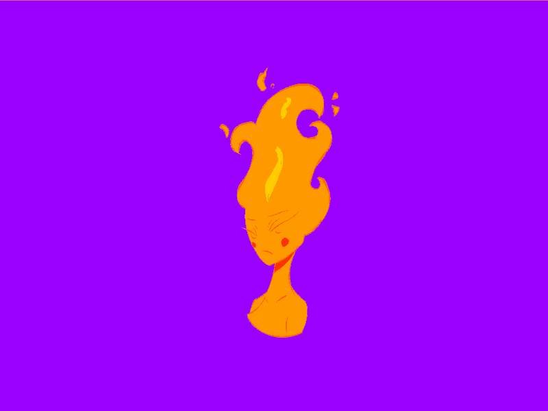 Flame girl 24fps adobe illustrator adobeanimate animation gif