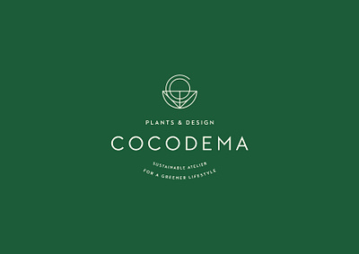 Cocodema Main Logo brand branding cocodema color green logo greenery identity lifestyle brand logotype packaging plant plant atelier plant based plant illustration plant logo simplicity typography