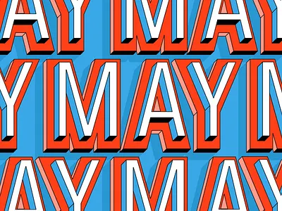 MAY MAY 3d animation branding design graphic design icon illustration kinetic typography logo motion motion graphics shadow typography ui