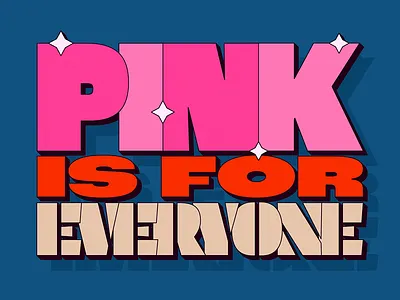 PINK is for everyone 3d animation branding design graphic design icon illustration kinetic typography logo motion motion graphics shadow typography ui