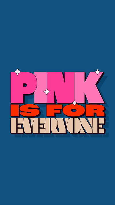 PINK is for everyone 3d animation branding design graphic design icon illustration kinetic typography logo motion motion graphics shadow typography ui
