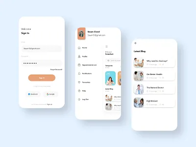 Doctor Appointment Booking App Design android app app app concept app design app development appointments booking app clean concept concept concept art concept design doctor app doctor appointment doctors illustration mobile app design