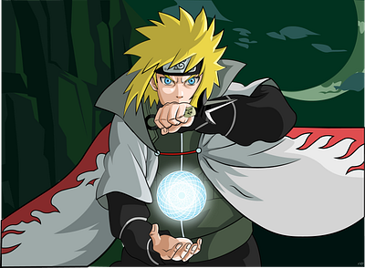 Minato Namikaze Naruto - Fan Art adobe illustrator anime anime girl animeart art design digitalart fan art fantasy illustration minato namikaze naruto naruto fan art