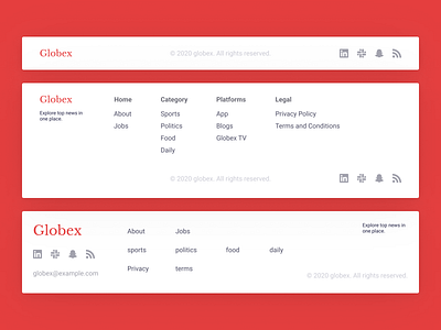 Custom Footers component design components concept design footer footer design footer menu ui ui design uiux ux web components web design
