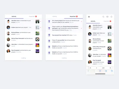 Notification Component component full screen mobile modal notification popup responsive web website