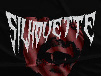 Silhouette black fiber horror latvia lettering lines poster red riga type
