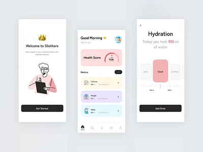 Health & Fitness App energy exercise fitness fitness app fitness mobile app gym gym app health healthy lifestyle mobile app mobile app design mobile ui nataliya ui design ux design wellness workout workout app yoga app