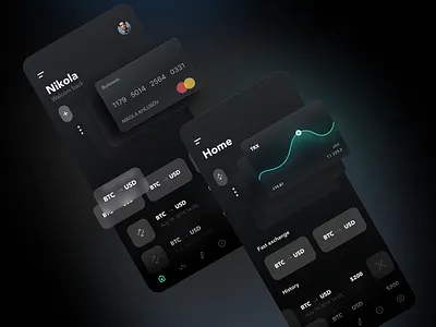 Exchange app android black blockchain clean criptocorency design exchange interface ios mobile productdesign ui uiux