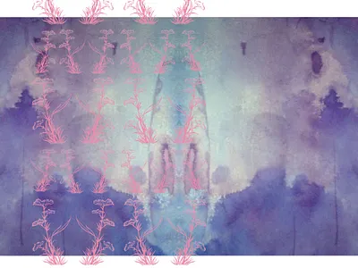 Water colour flowers design florals illustration linear minimalism textile textiles texture