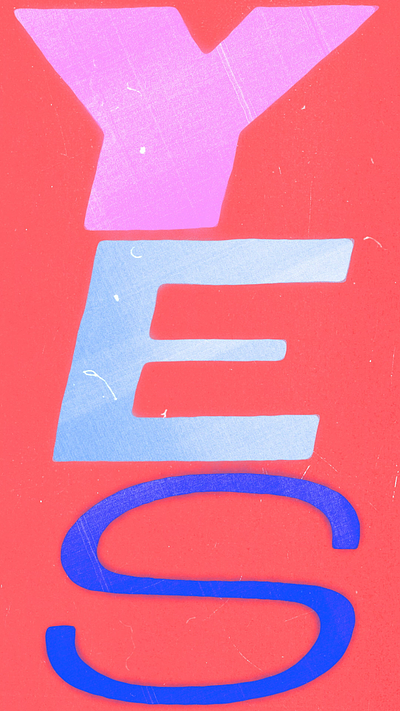 Y E S 3d animation branding design graphic design icon illustration kinetic typography logo motion motion graphics shadow typography ui