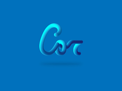 3d Cursive lettering 3d lettering typography