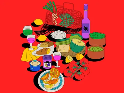 Still Here Still Life animation character food fruit girl graphic icon illustration infographic logo love vector